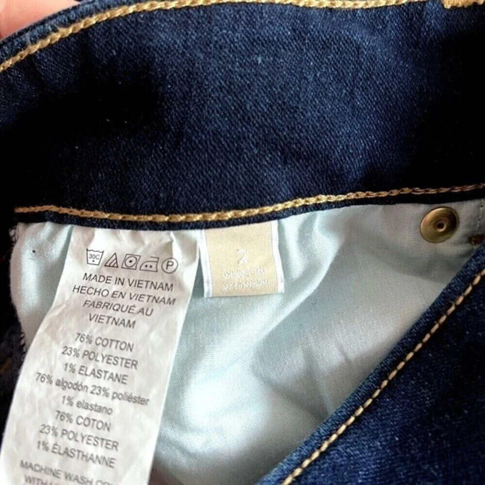 Michael‎ Kors High Waist Basics Straight Jeans Women's Size 2 Overdyed Indigo